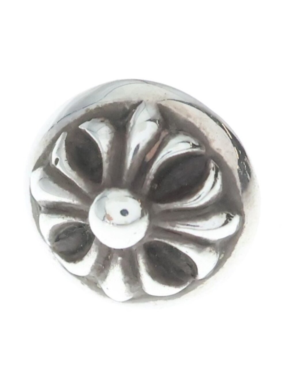 Chrome Hearts Stud Crsbll Cross Ball Earrings Silver